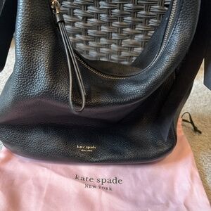 Black Leather Kate Spade Shoulder Purse